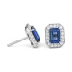 Pendientes de oro de 18 Kt con piedra de color y diamantes de 0,24 a 0,38 ct