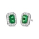 Pendientes de oro de 18 Kt con piedra de color y diamantes de 0,24 a 0,38 ct