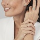 Pendientes de oro de 18 Kt con piedra de color y diamantes de 0,24 a 0,38 ct