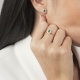 Pendientes de oro amarillo de 18 Kt con esmeralda y diamantes