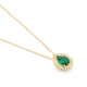 Colgante de oro amarillo de 18 Kt con esmeralda y diamantes