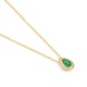 Colgante de oro amarillo de 18 Kt con esmeralda y diamantes