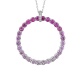Colgante de oro blanco de 18 Kt con piedra de color y diamantes de 0,02 ct