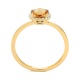 Anillo Rosetón de oro amarillo de 18 Kt con piedra de color y diamantes de 0,05 ct