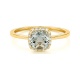 Anillo Rosetón de oro amarillo de 18 Kt con piedra de color y diamantes de 0,05 ct